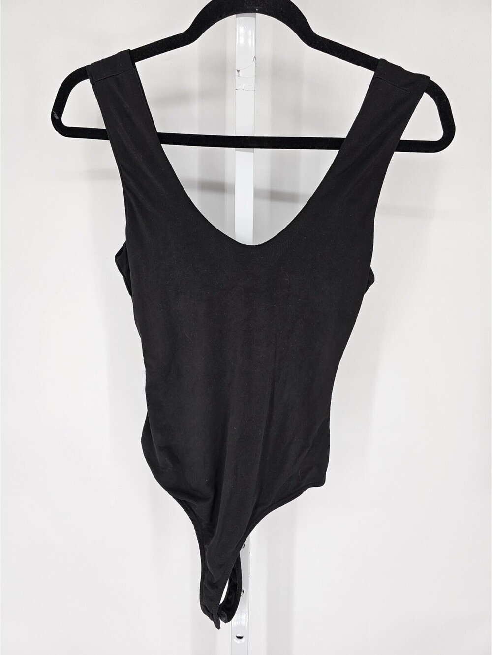 Mikey & Joey Womens Sz S Sleeveless Bodysuit Tank Top Solid Black